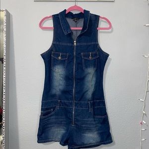 Blue Denim Romper, Never Worn Before!!